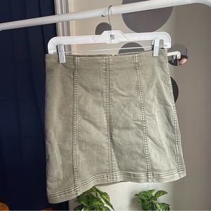 Free People Army Green Skirt